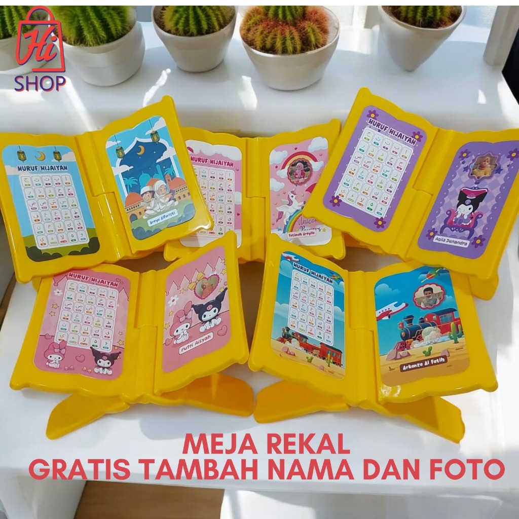 Rekal Ngaji Anak Meja Alas Mengaji Lipat Custom Nama Anti Air TANPA PO FREE BOX