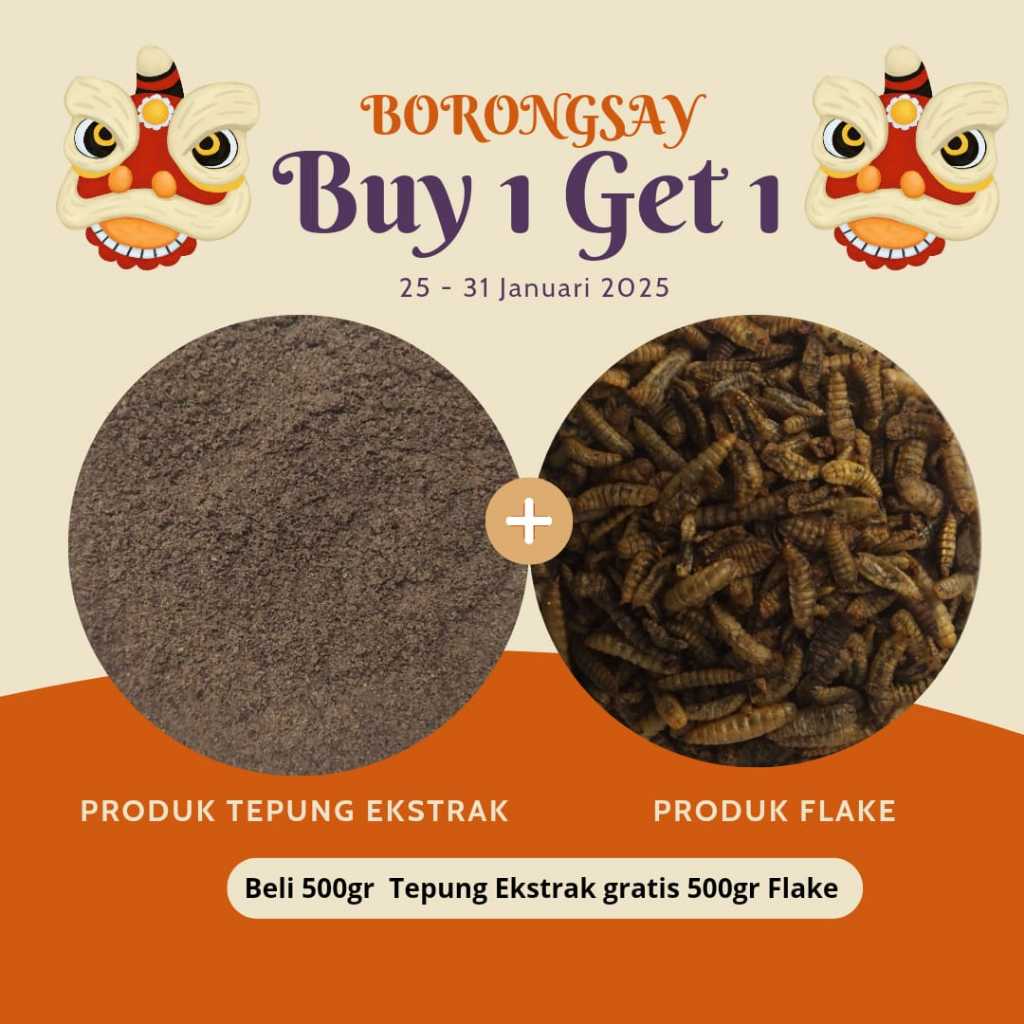

MR MAGGOT - Tepung Maggot Magot BSF EKSTRAK (tanpa minyak) TERMURAH (BUY 1 GET 1)