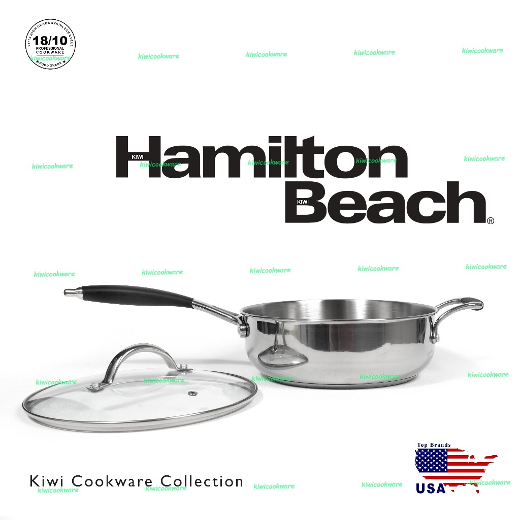 Frypan 24cm Wajan Penggorengan Frying Pan Stainless Steel Premium Ekspor Brand Hamilton Beach