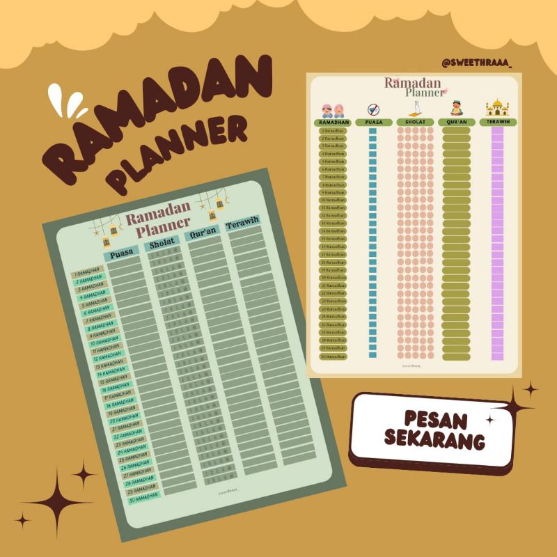 

(CUSTOM) POSTER CHECKLIST EDISI RAMADHAN PLANNER - CHEKCLIST AKTIFITAS RAMADHAN - UKURAN A3+