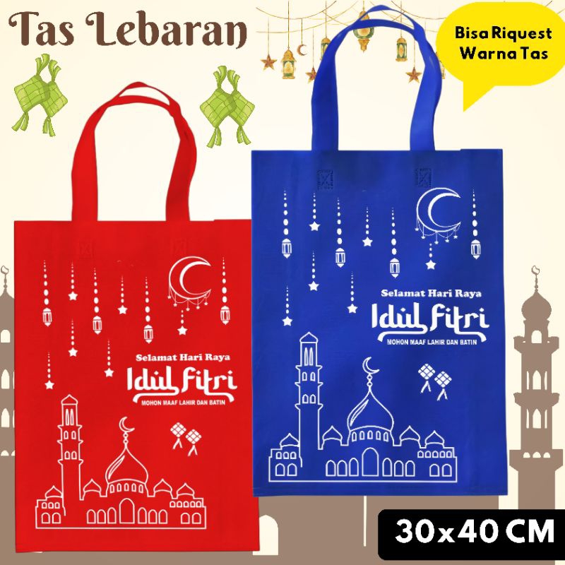 

Tas Hampers Lebaran 30x40cm Tas Spunbond Idul Fitri