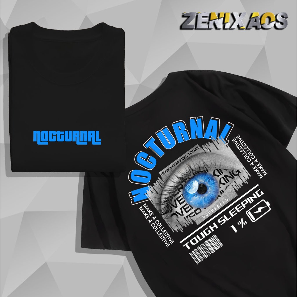 KAOS DISTRO NOCTURNAL - T SHIRT DISTRO NOCTURNAL KAOS SEHARI JADI COCOK UNTUK PRIA DAN WANITA
