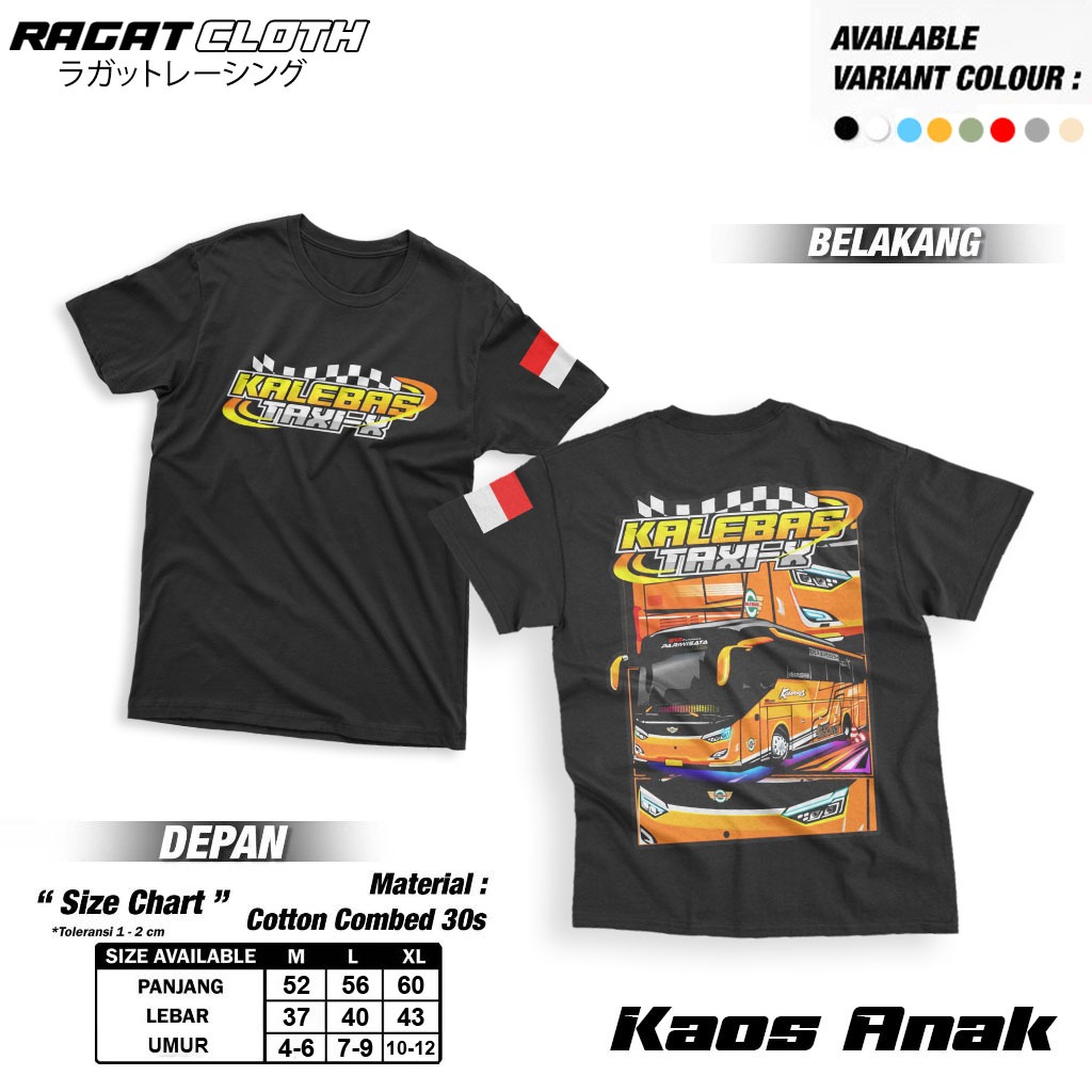 Ragat Clothing Baju Kaos Anak Distro Viral Bus Mania Spesial Edition Terbaru Bahan 30s Cotton Kaleba
