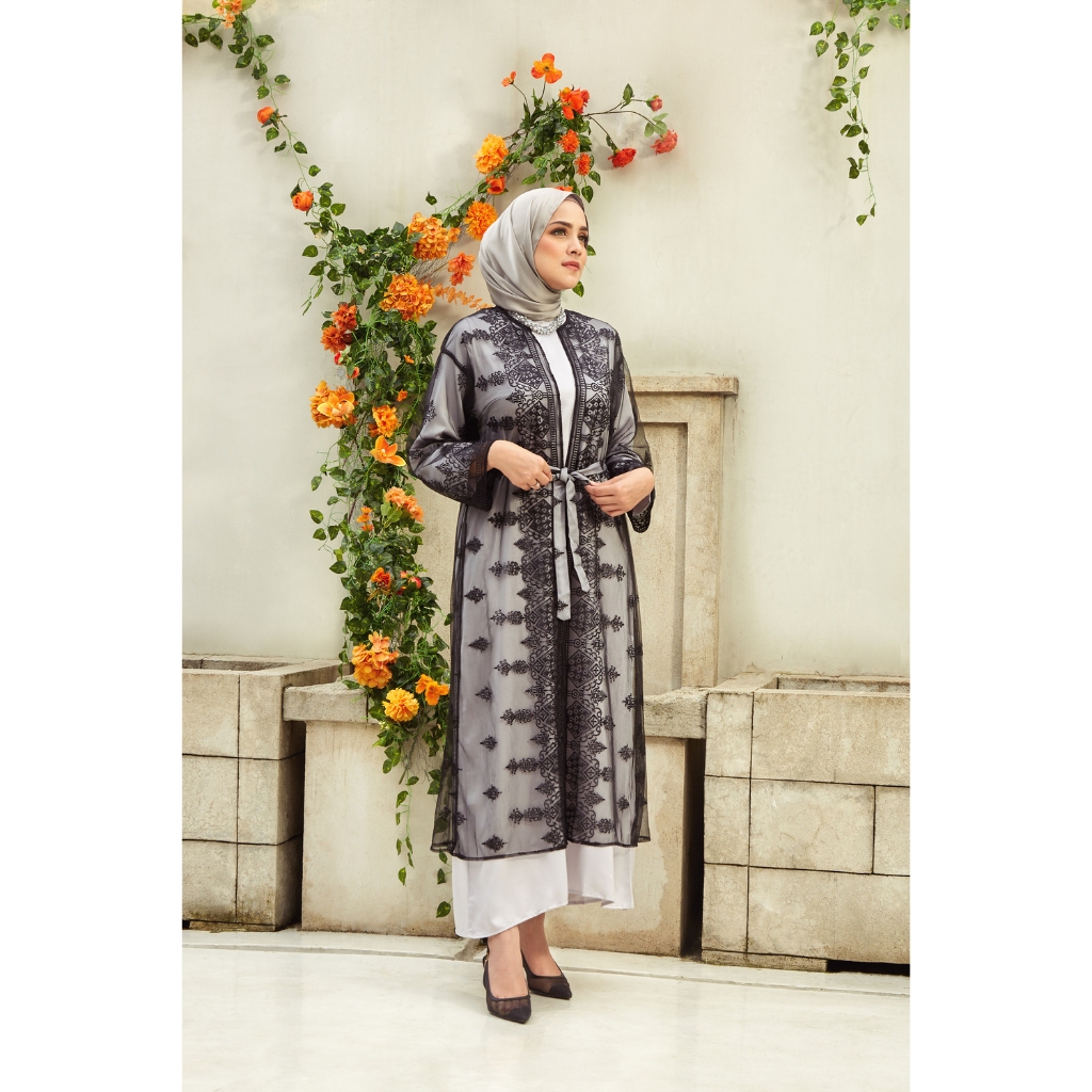 MFMW Nurhaliza Dress Gamis Brukat Hitam