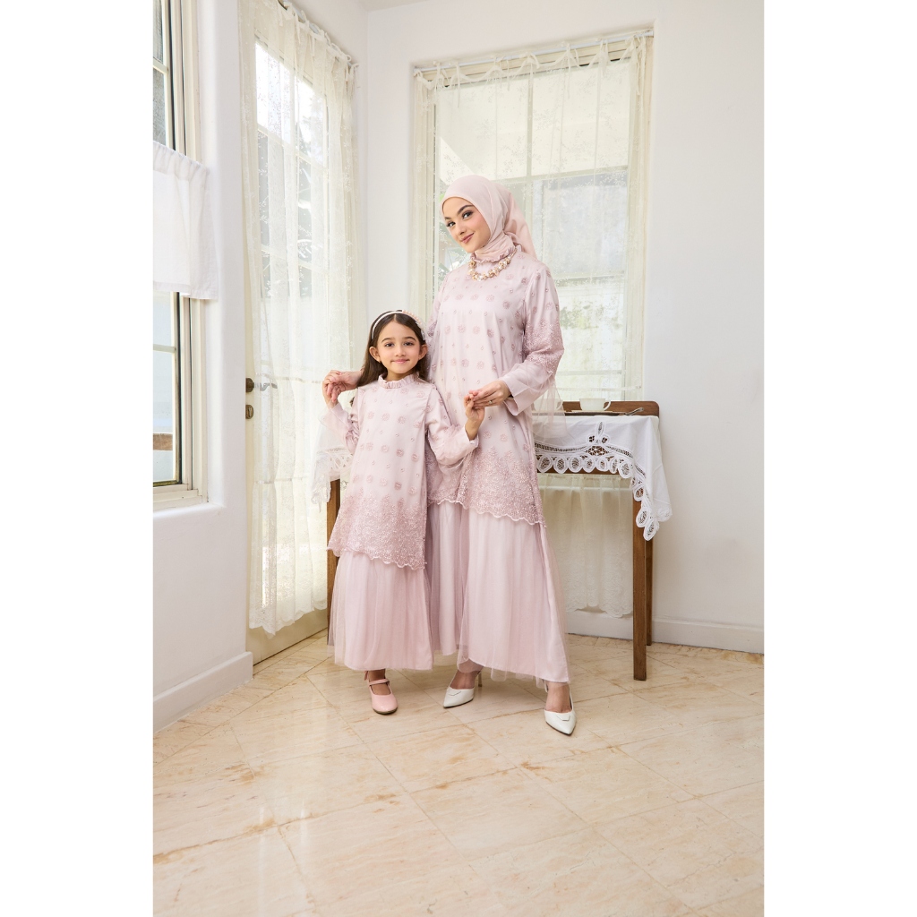MFMW Everbliss Dress Gamis Brukat Nude Pink