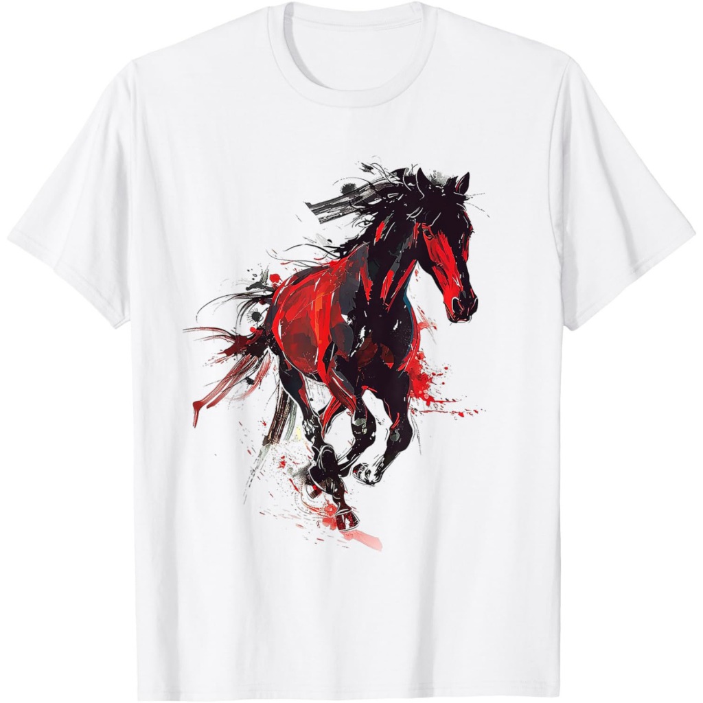 Lukisan Grafis Abstrak Hewan Kuda Gambar Kaos Kuda