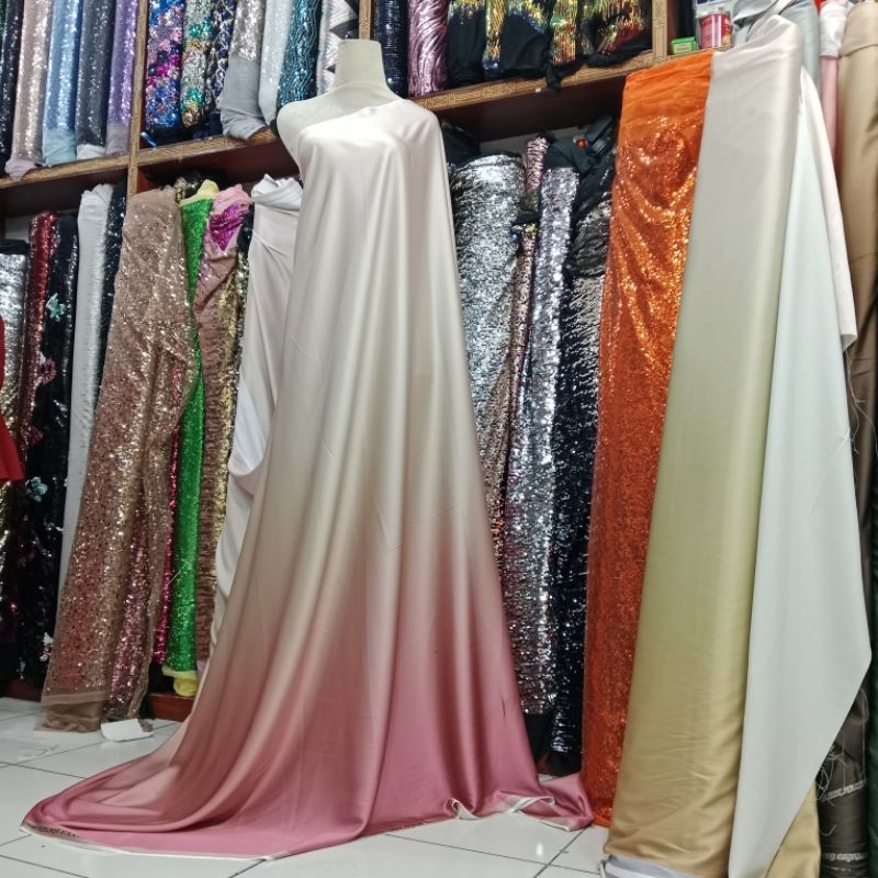 BAHAN/KAIN SATEN GRADASI ARMANY SILK/GRADASI ARMANY SILK PREMIUM