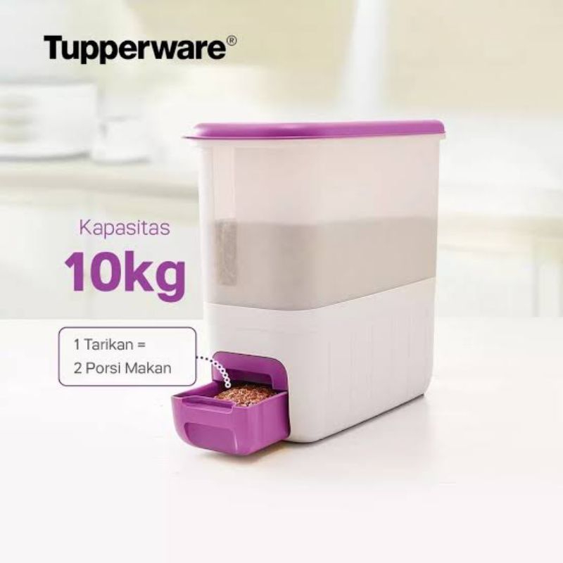 [Preloved] Rice Smart 10kg Tupperware / Dispenser Beras 10kg Tupperware / Wadah Beras Ukuran 10kg Wa