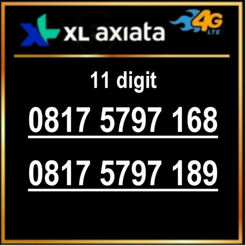 kartu perdana nomor cantik xl 11 digit fengshui 168 189