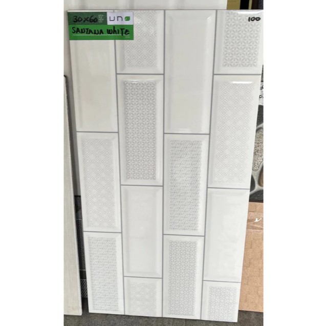 Keramik Dinding Dapur Santana White Dinding Kamar Mandi Ukuran 30x60 Murah Motif Bata