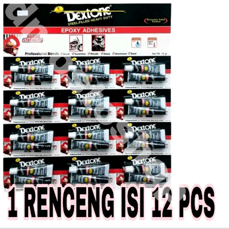 

ucl_gramari - dextone 5 menit lem besi & beton 12pcs 1 lusin