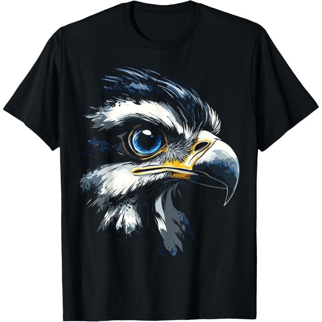 Karya Seni Hewan Motif Burung Layang-layang Kaus Layang-layang Mata Biru