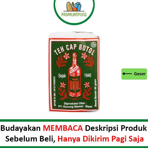 

Teh Cap Botol Bubuk Tubruk Hijau Perbks 40 Gr Pasar Lampung