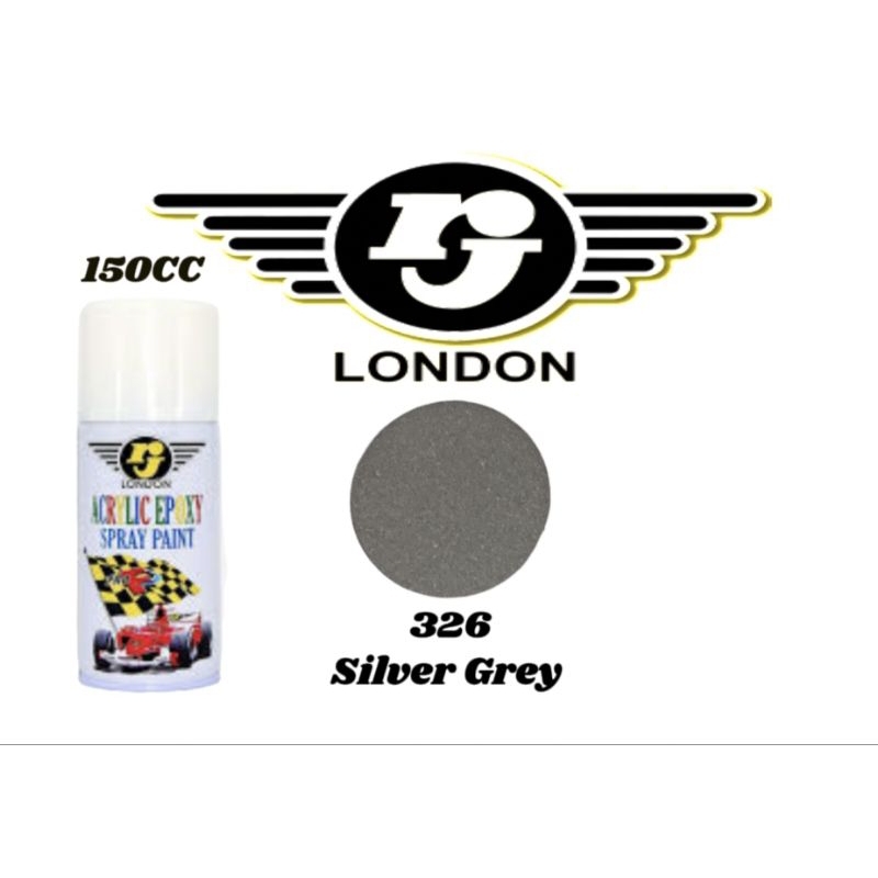 Pilok pilox cat semprot rj london rj 150cc Silver Grey 326 150cc abu silver 150cc rj london