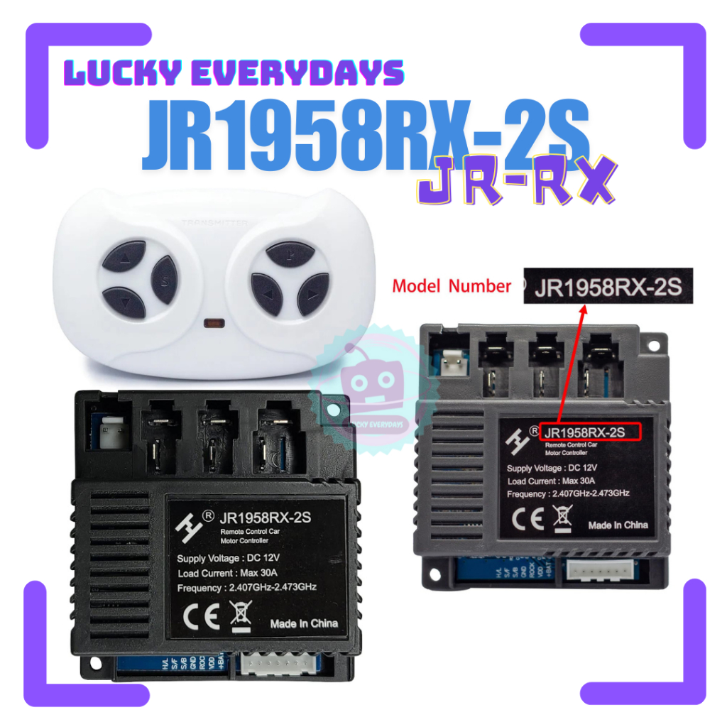 RECEIVER REMOT JR1958RX-S 7PIN 30A MOBIL MAINAN AKI ANAK REMOT CONTROL MODUL PCB IC REMOT CONTROL MA