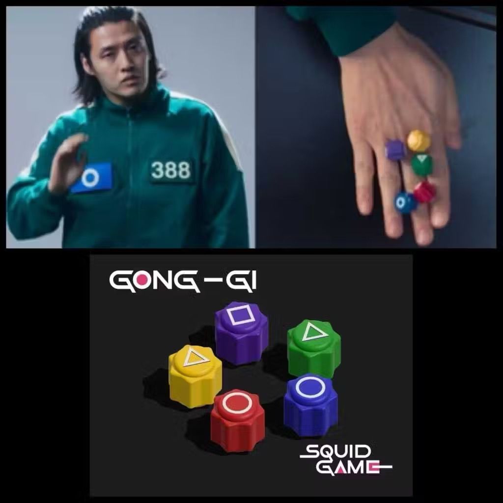 MAINAN SQUID GAME GONG-GI + BOLA BEKEL SET/DDAKSI SET/BISEOKCHIGI