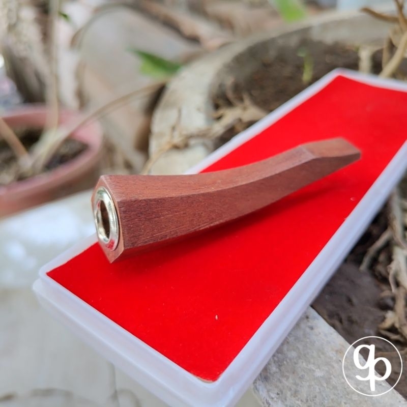 Pipa once / once cangklong / pipa rokok / padutan kayu setigi kayu stigi segi enam