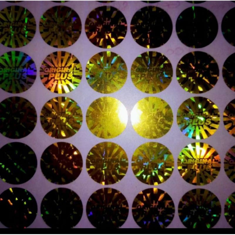 stiker hologram original Plus gold