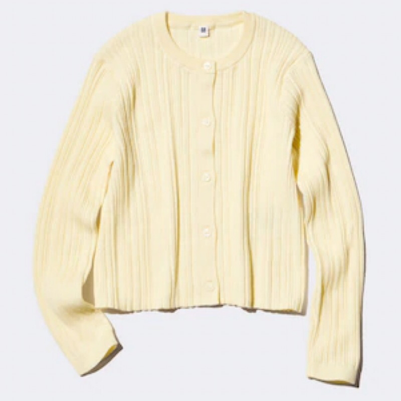 UNIQLO Kids Washable Knit Cardigan Rib Rajut Anak Perempuan