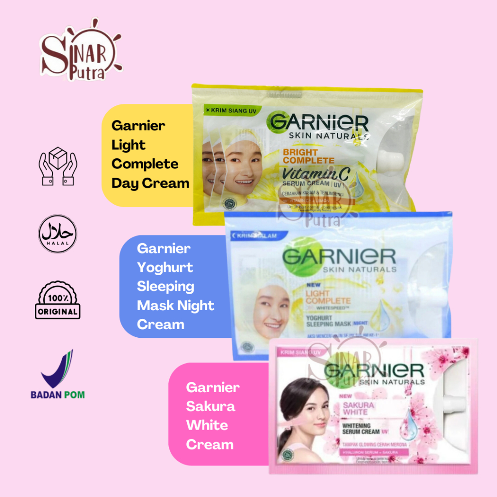 [Sachet] Garnier Whitening Serum Cream Sachet 7ml