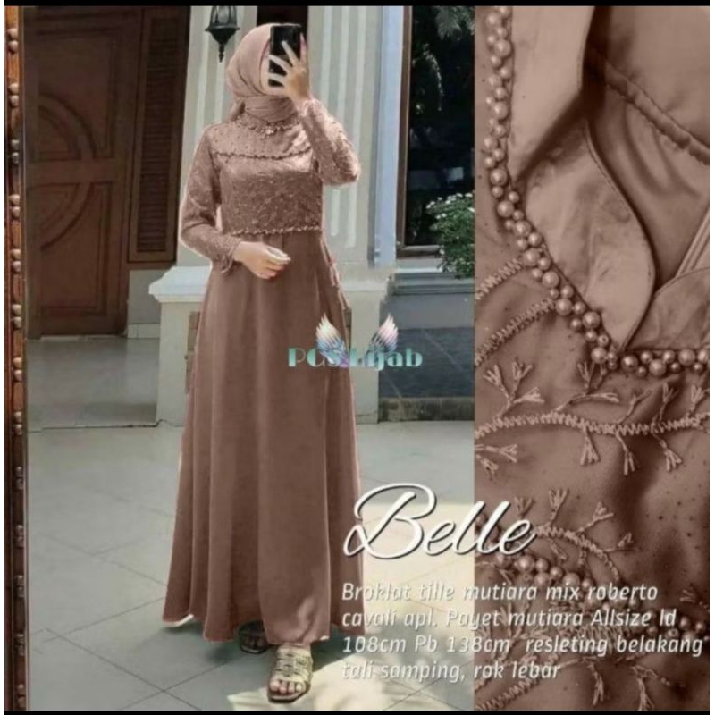 HELEN MAXY / SONIA DRESS / DRESS KONDANGAN / GAMIS BRUKAT SIMPLE