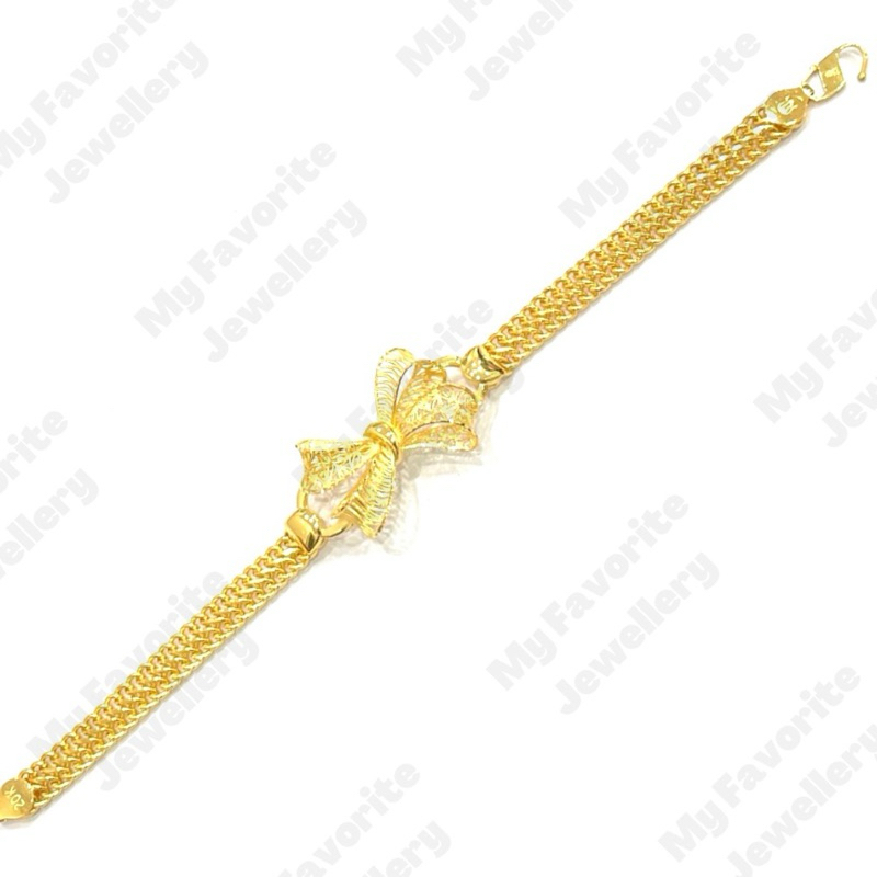 Gelang Holo Pita Kerawang EMAS ASLI Kadar 700 dan 875