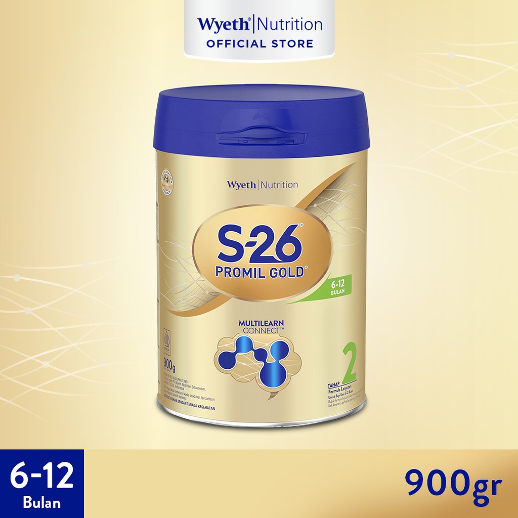 

S-26 Promil GOLD Tahap 2 Vanila Susu Formula Lanjutan Usia 6-12 Bulan, Kaleng 900 gr