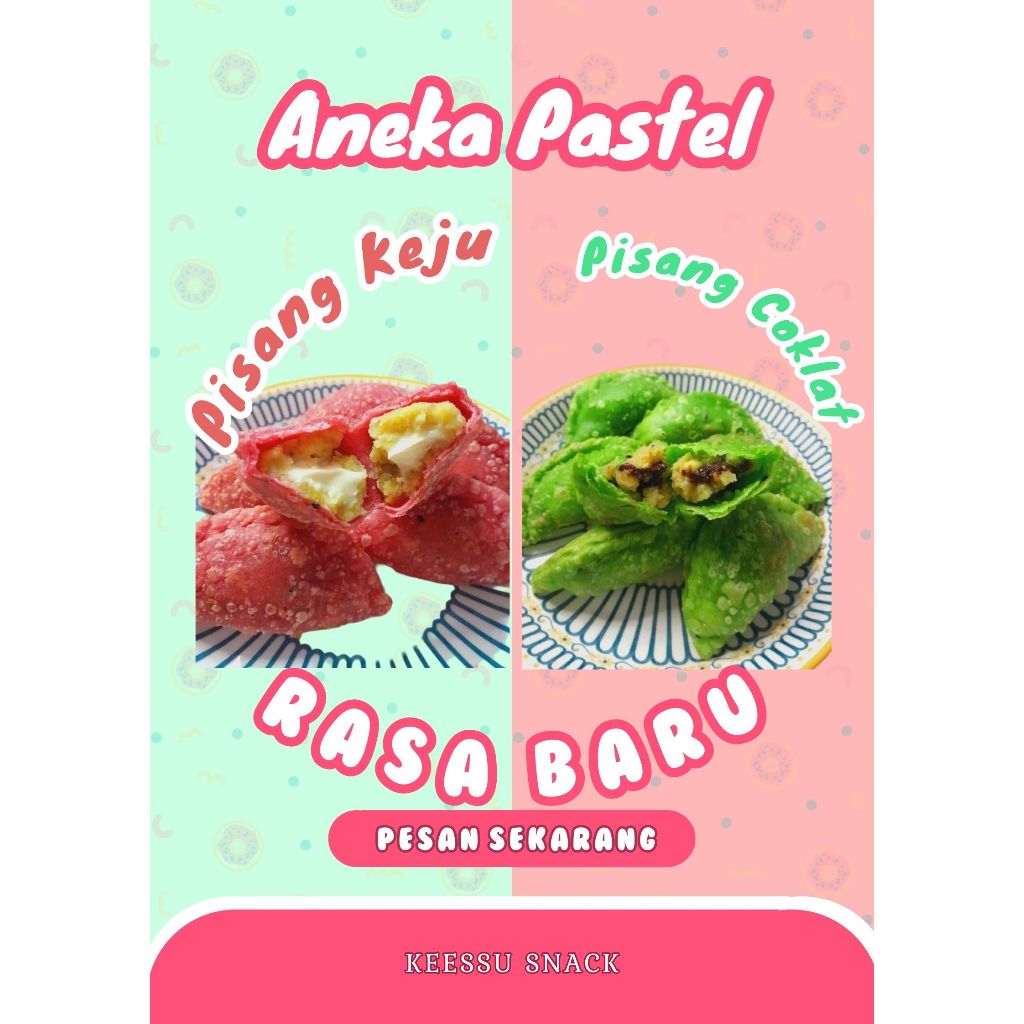 

Pastel Pandan Pisang Coklat / Keju isian full / snack instant jajanan frozen isi 5pcs