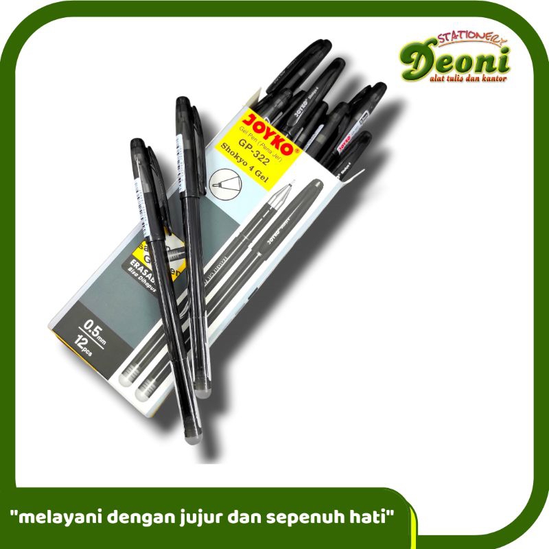 

JOYKO GP-322 Shokyo Pena Pulpen Hapus Erasable Pen 0.5mm Hitam