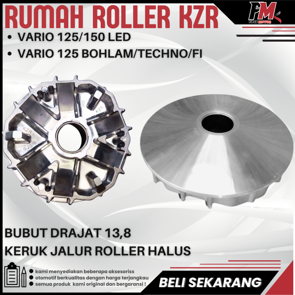 RUMAH ROLLER VARIO 125 OLD 150 OLD RUMAH ROLLER VARIO 125 NEW 150 NEW RUMAH BUBUT 13,8 PULLEY KZR