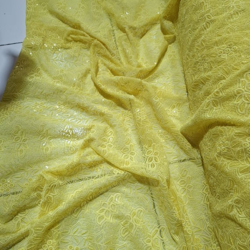 kain sifon bordir - kain chiffon bordir - kain sifon bordir Payet - kain butik