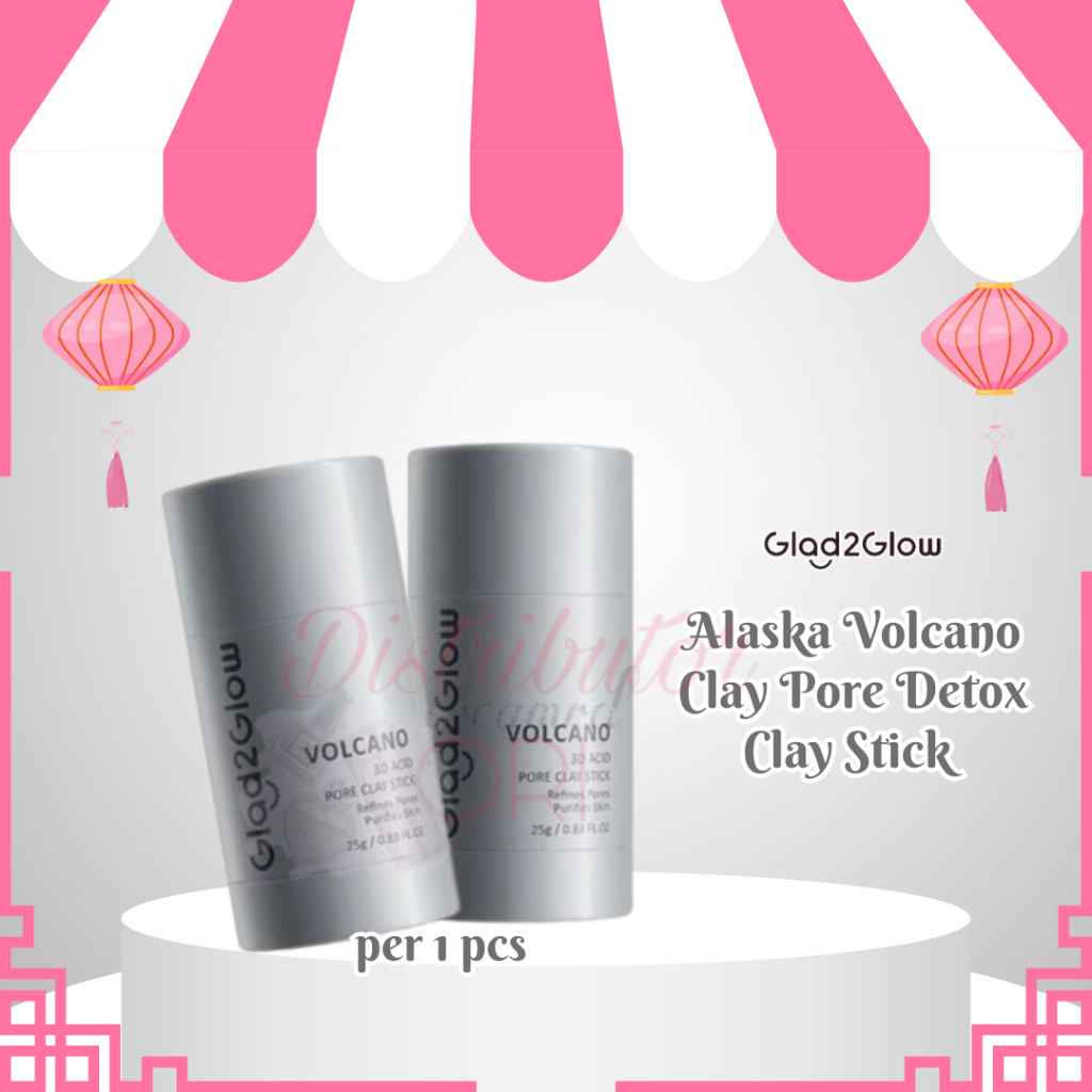 Glad2Glow Clay Mask Stick Kit Masker Wajah - Alaska Volcano Clay Pore Detox Clay Stick 25GR