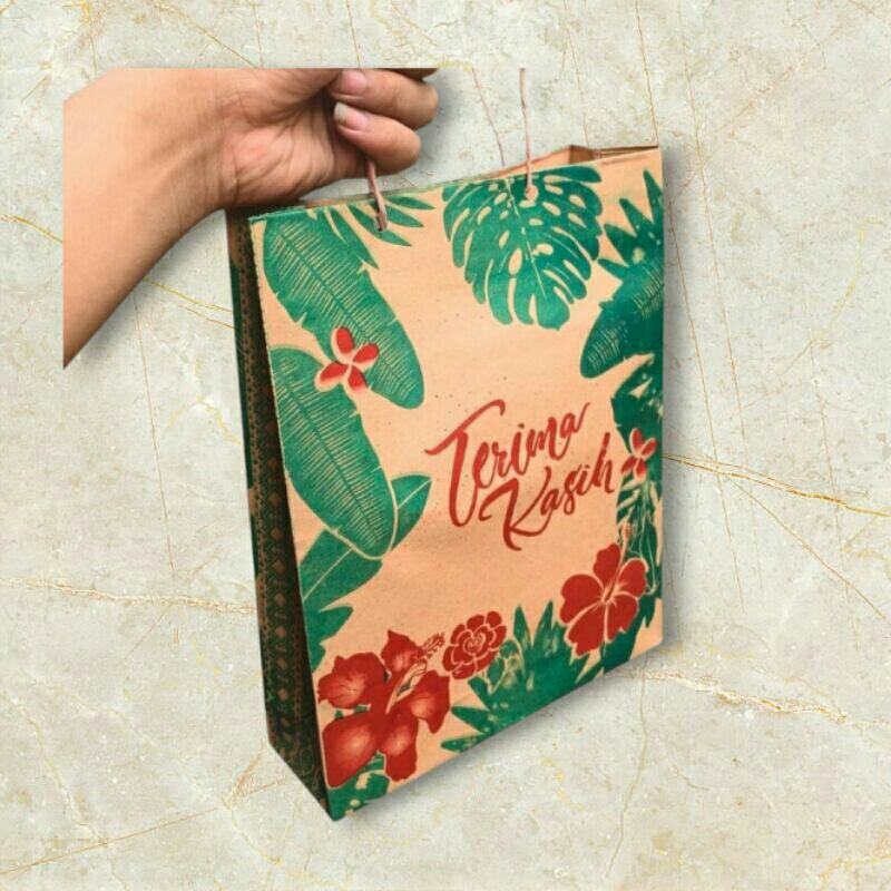 

(10PCS) PAPER BAG MOTIF UK 22X27X6 / TAS KERTAS BATIK MURAH / PAPERBAG UKURAN BESAR