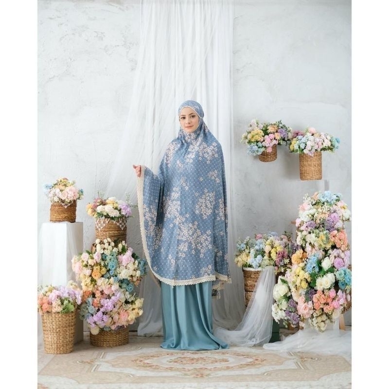 MUKENA RAYON MOTIF ARUNA 2IN1 PREMIUM MUKENA RAYON JUMBO