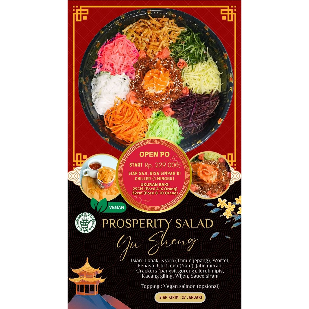 

Prosperity Toss Salad Imlek / Vegan Yu Sheng / Vegan Yee Sang / Hampers Chinese New Year