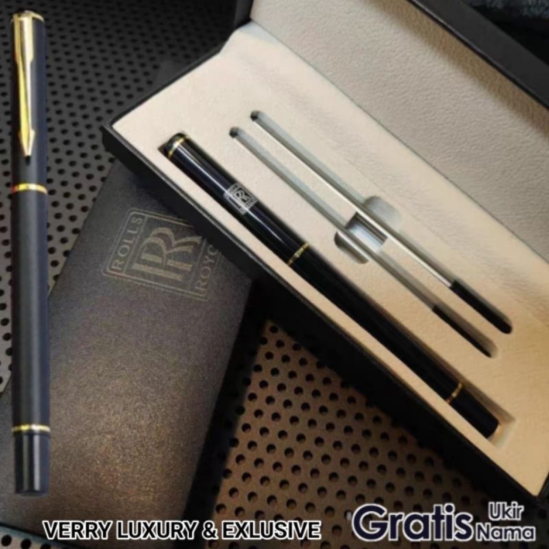 

Pulpen Mewah Roller Ball Sign Pen Rolls Royce 2 Refill Pen Gratis Grafir Nama