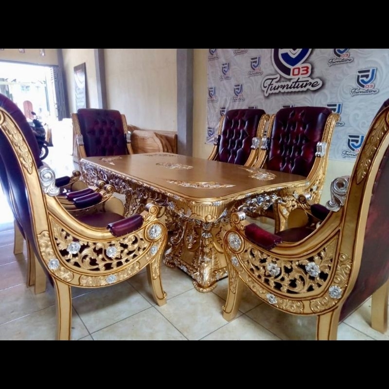 Meja makan raffi kursi makan raffi meja makan raja kursi makan mewah jati mebel jepara
