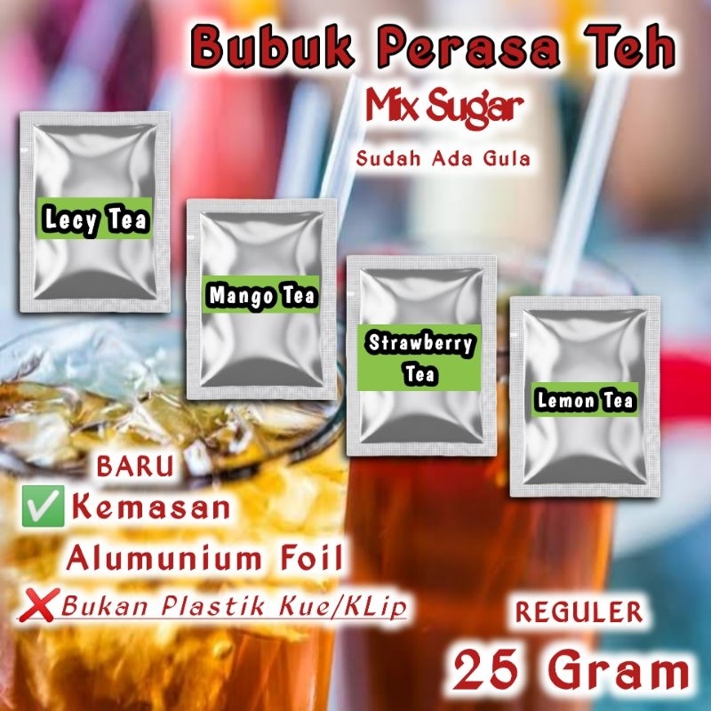 

Serbuk Perasa Teh 25gr Reguler Bubuk Perasa Teh 25 gram Rasa Buah