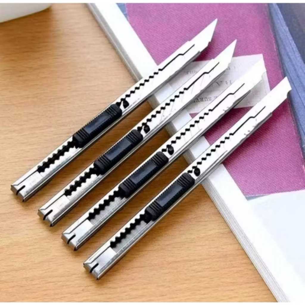 

AS888 - Pisau Cutter Mini Stainless Cutter Mini Besi Pisau Mini