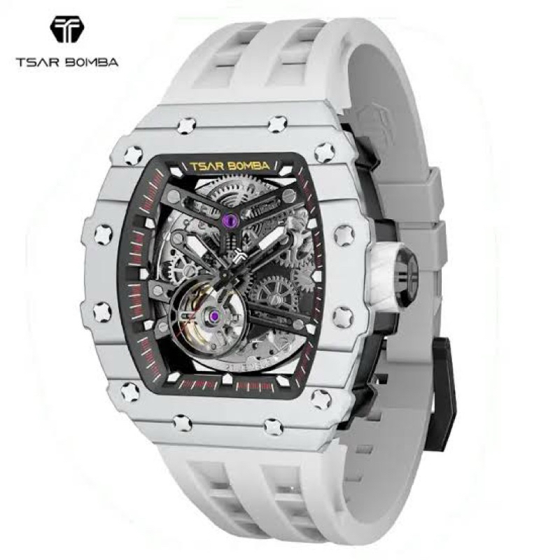 Jam tangan Tsar Bomba TB8208 white automatic