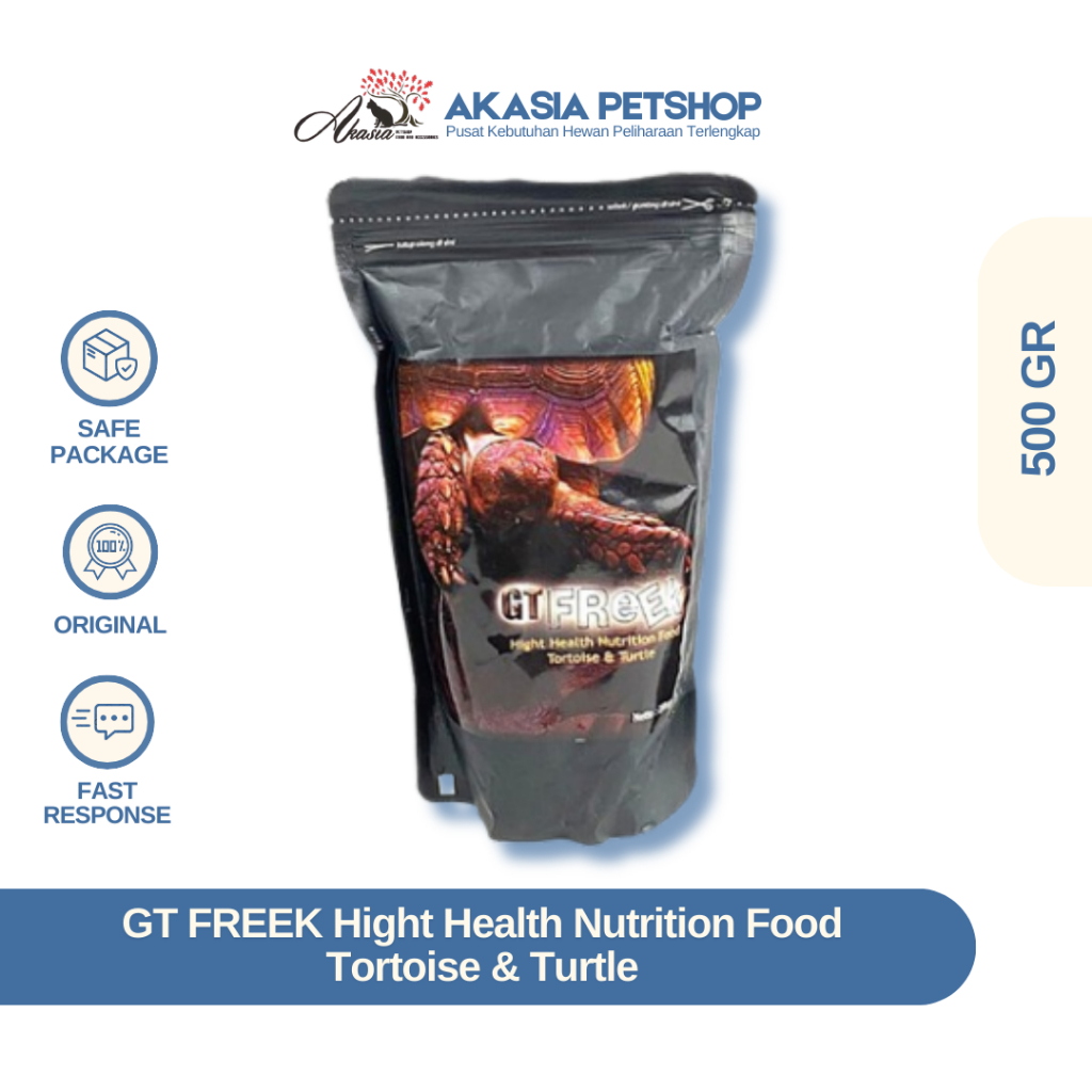 GT FREEK Hight Health Nutrition Food Tortoise & Turtle|500 gr|Makanan Kura|Pelet GTF