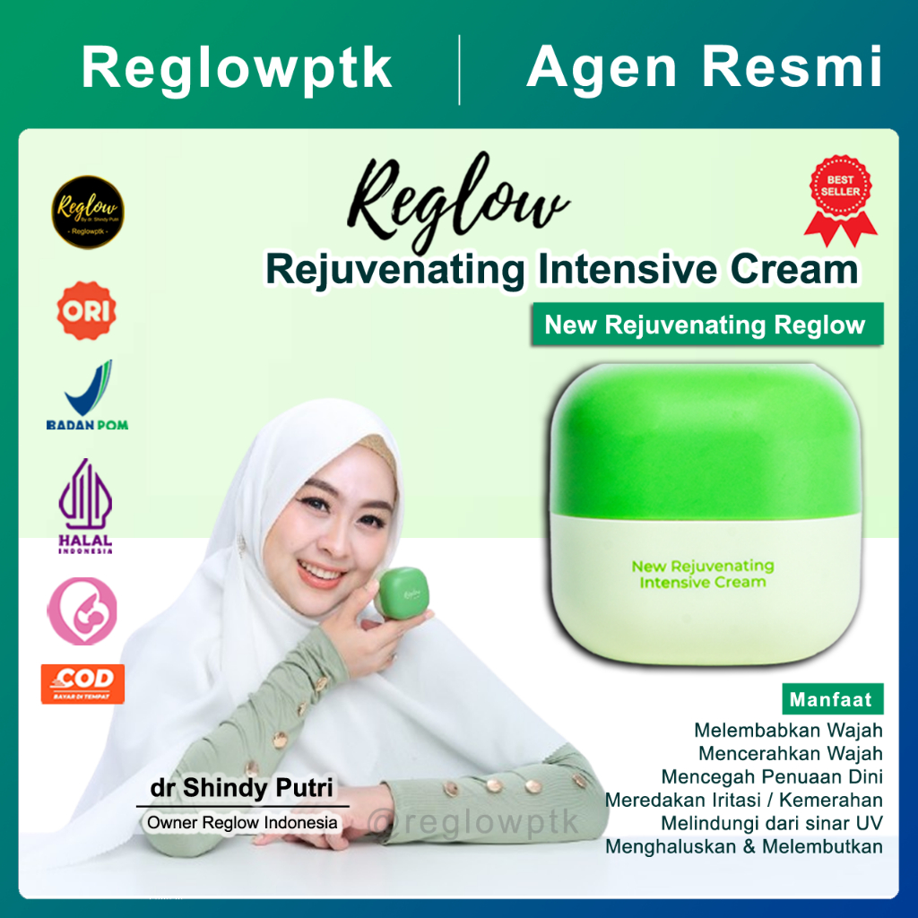 REGLOW REJUVENATING INTENSIVE CREAM REGLOW KRIM SIANG REGLOW CREAM WAJAH REGLOW ORIGINAL 100% BPOM P