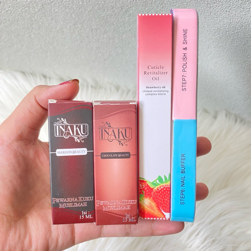 PAKET OMBRE MAROON COKLAT HENNA KUKU INAKU KUTEK HALAL