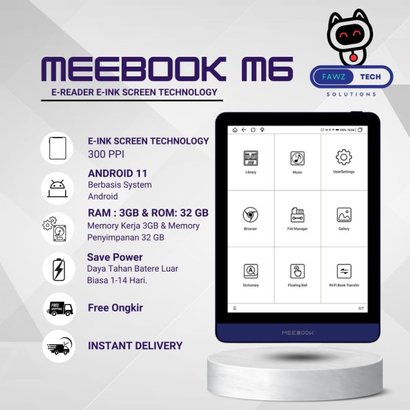 Meebook M6 E-Reader E-Ink Screen Technology