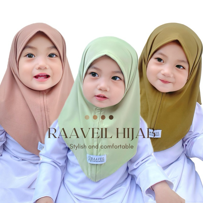 Hijab instan newborn HANNA NON PET 0-2 tahun jersey premium jilbab bergo bayi kerudung anak perempua