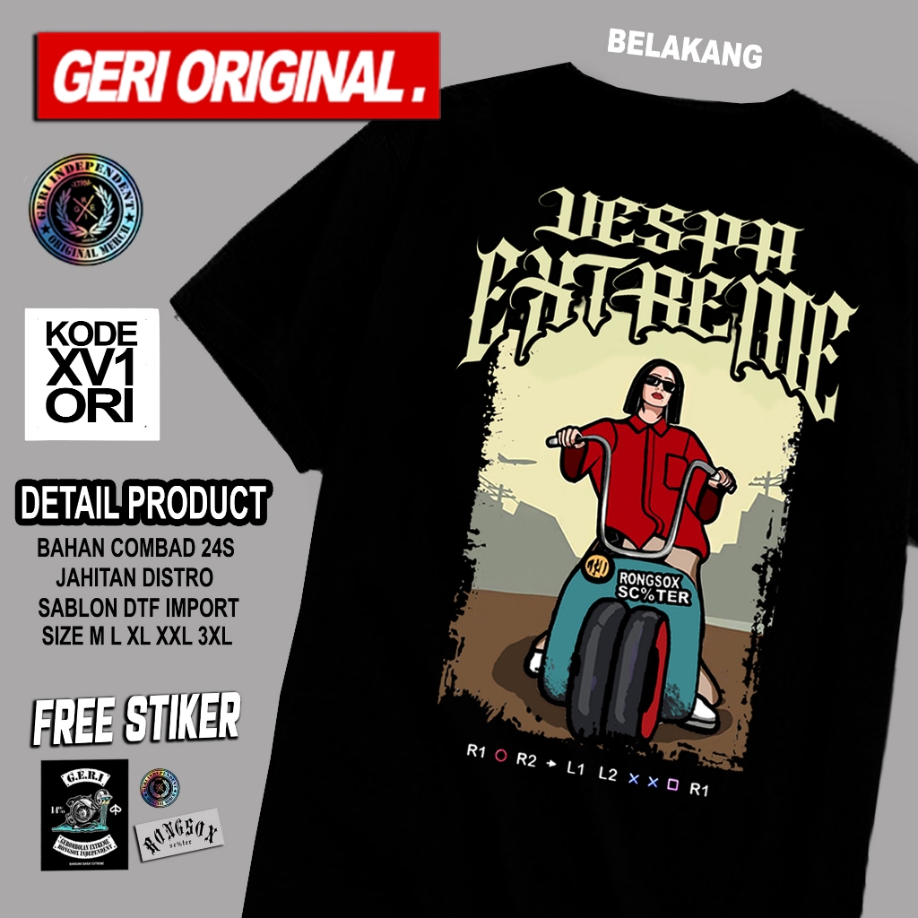 Kaos Vespa Geri original - GTA belakang