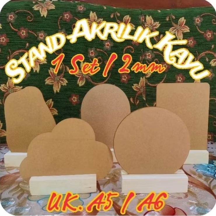 

Stand Akrilik Kayu 1 Set A5/A6