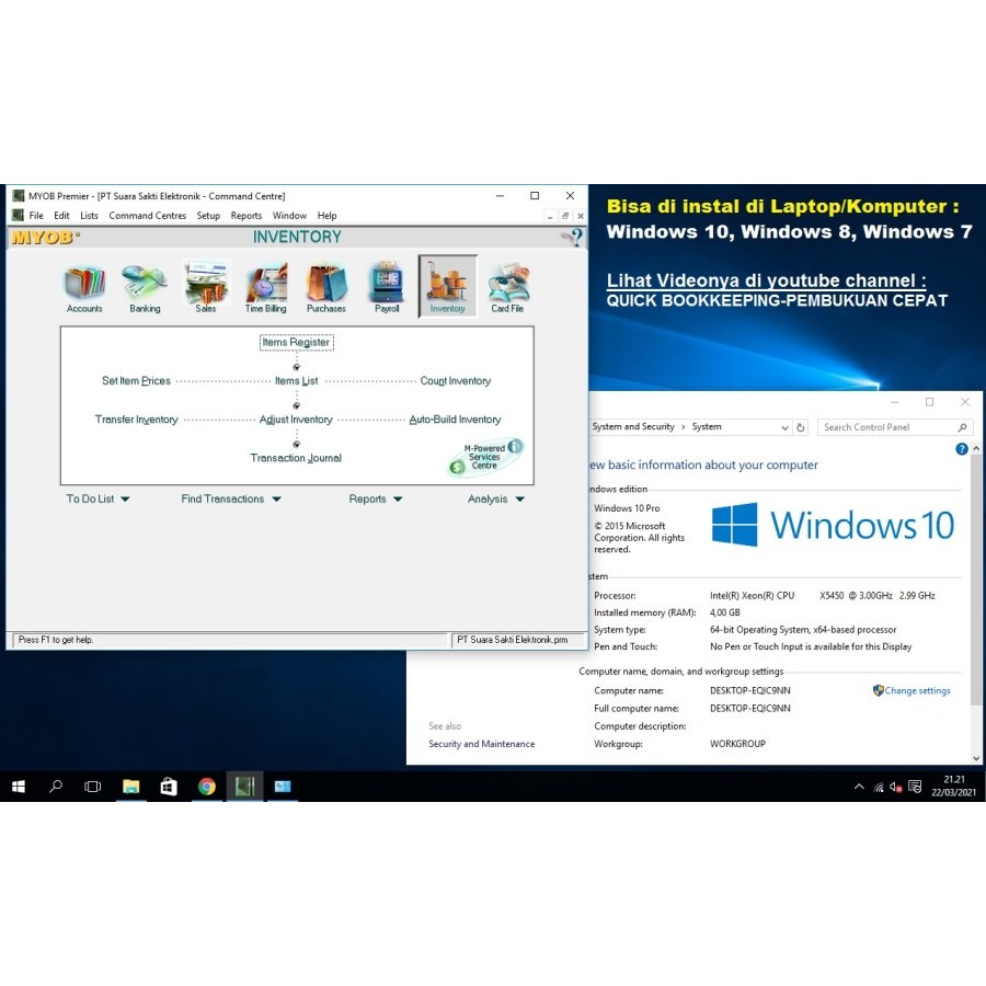 MYOB Premier Versi 7.5 Untuk Windows 10 Windows 8 Windows 7 MYOB Online