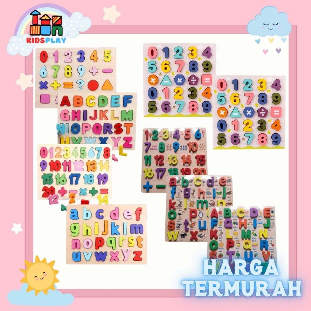 Chunky Puzzle Tracing Chunky Puzzle Print  Puzzle Kayu Pastel Mainan Puzzle Edukasi Anak