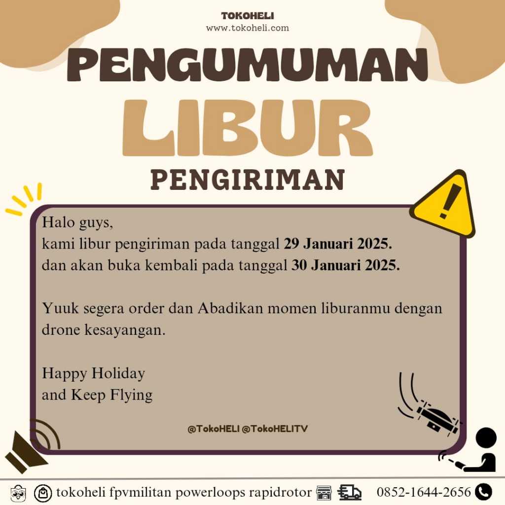 

Pengumuman Libur Pengiriman